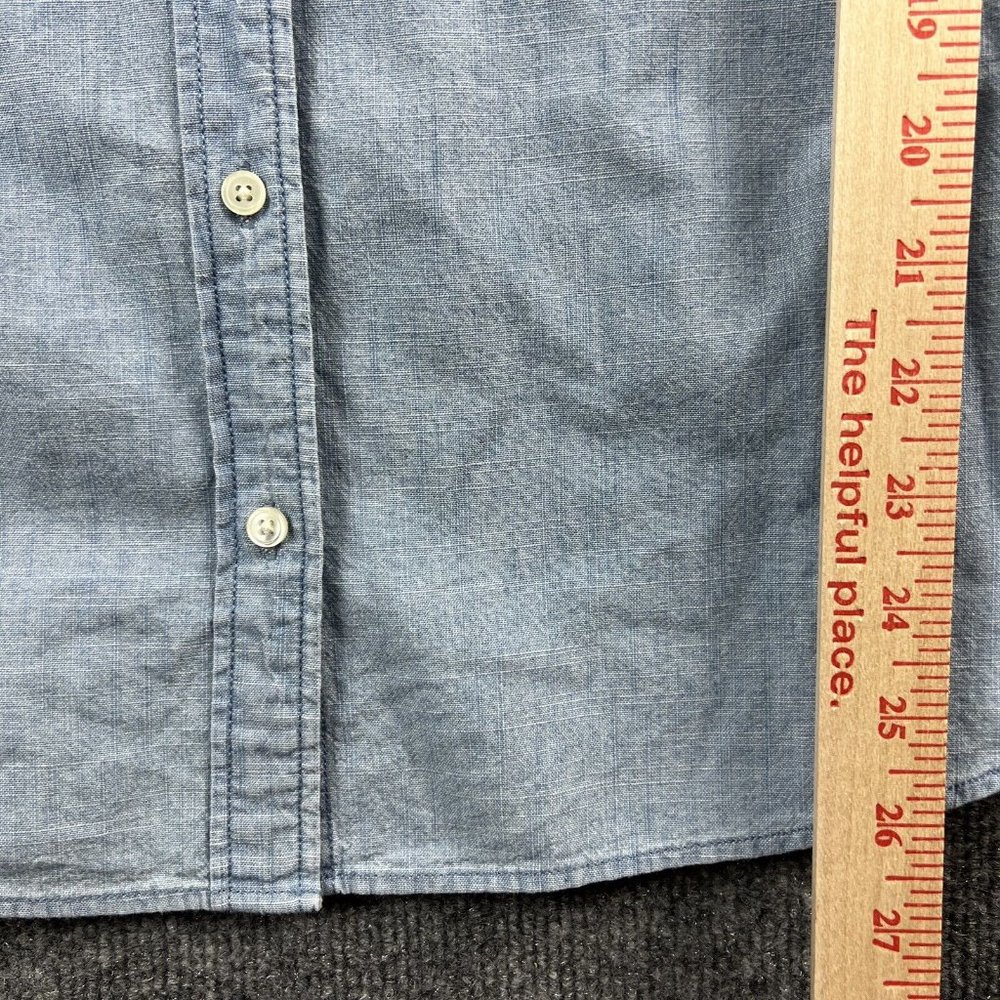 J.Crew Small Womens Top Button Down Chambray Long Sleeve Blouse - Picture 7 of 12